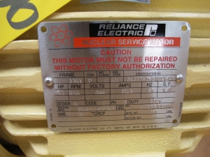 MOTOR, ELECTRIC TYPE, 10 HORSEPOWER, 460VAC, 3PH ELEC RATING, 1800 RPM, 215T FRAME, 13.5 FLA AMPS, TEFC-XT ENCLOSURE, CONT. DUTY, 1.0 SERVICE FACTOR. DRAWING NUMBER 7YF88248741-YC NEMA CODE H NEMA DESIGN B CLASS-H/RH INSULATION (W-44) LOADING & HANDLING FEE $15-